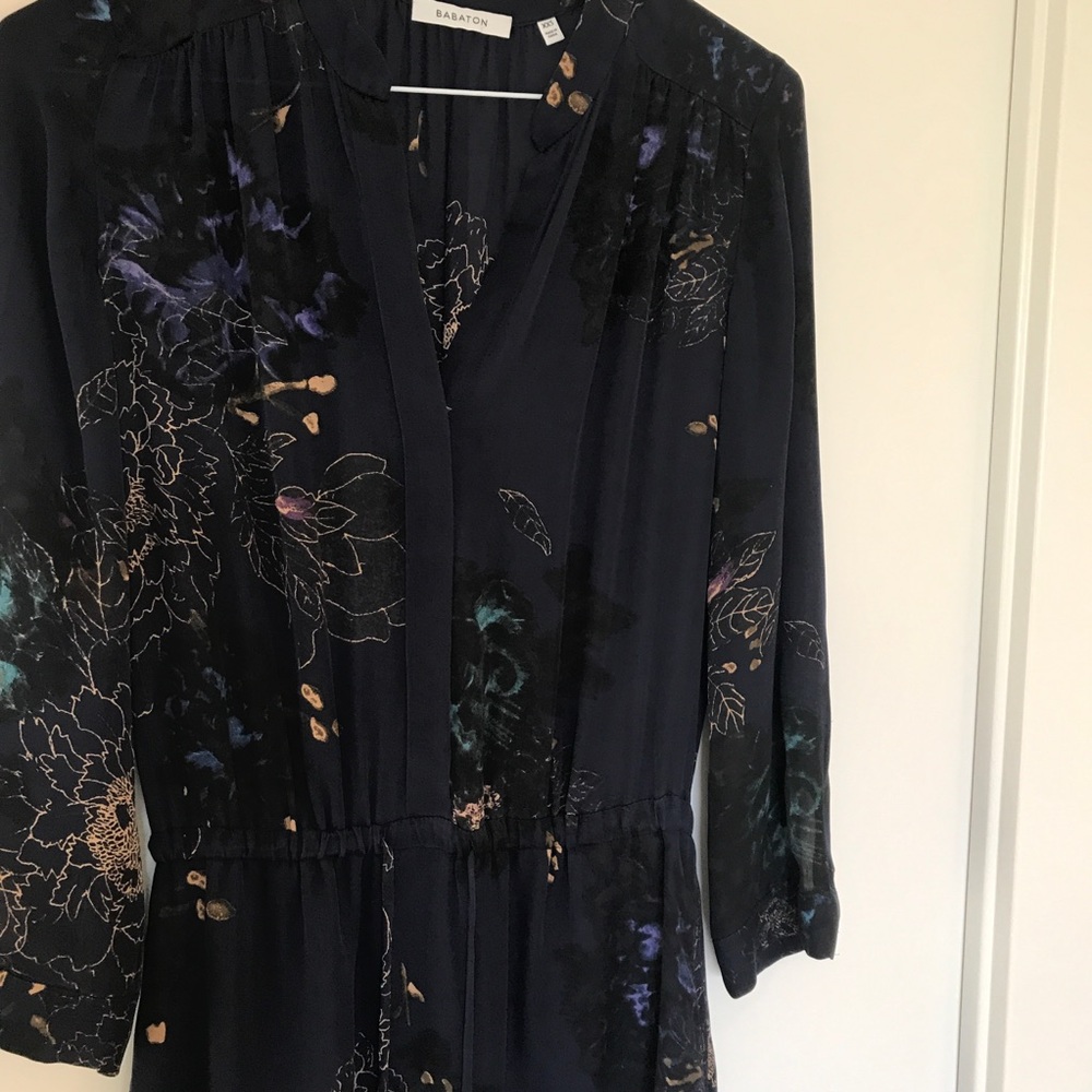 Navy Floral Dress